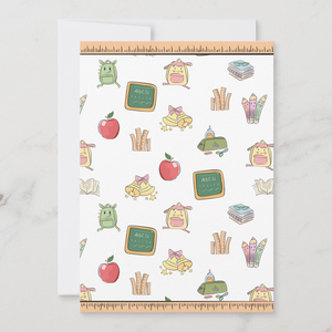 School Greeting Card With Envelope