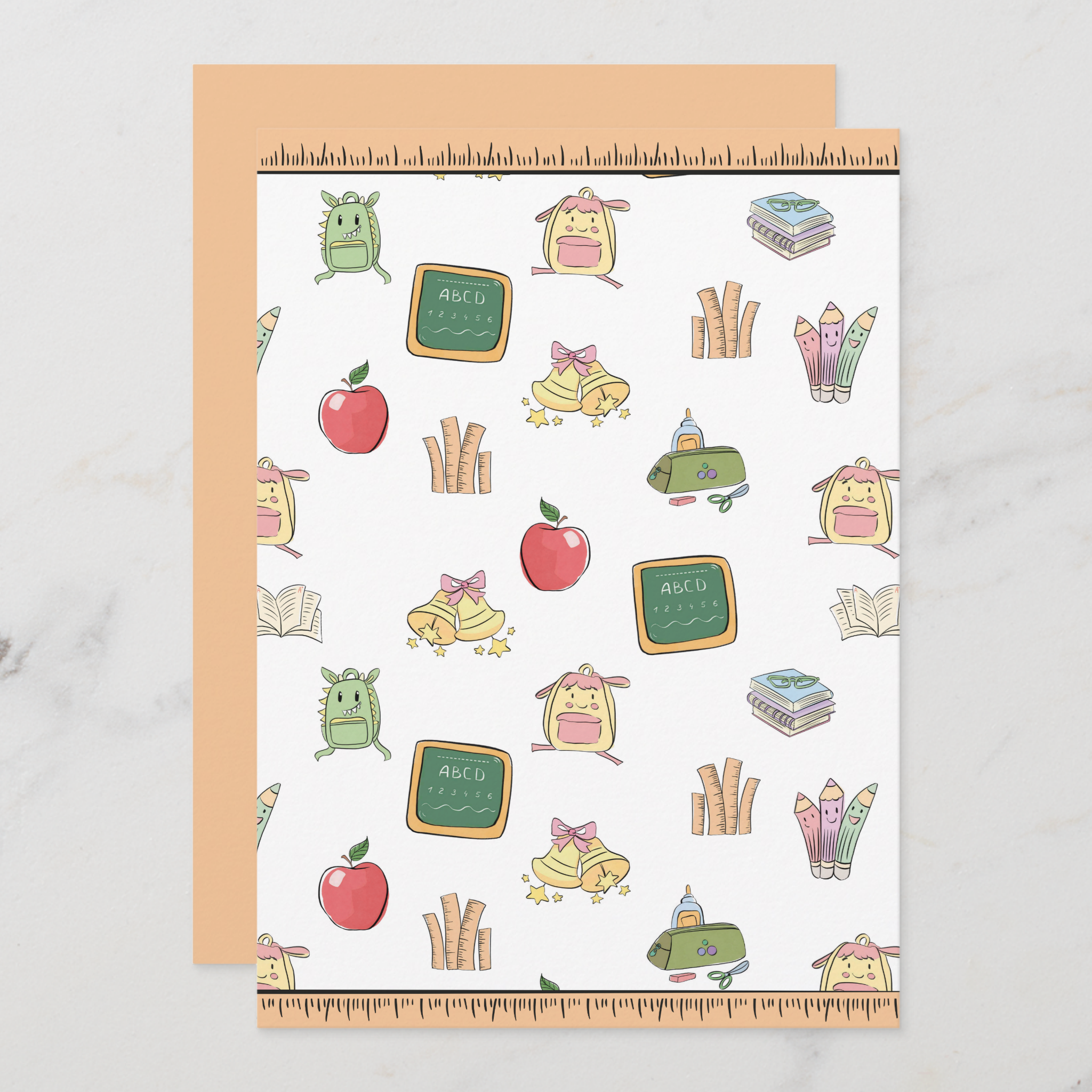 School Greeting Card With Envelope