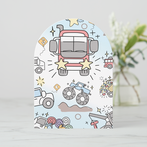 Trucks Greeting Card With Envelope
