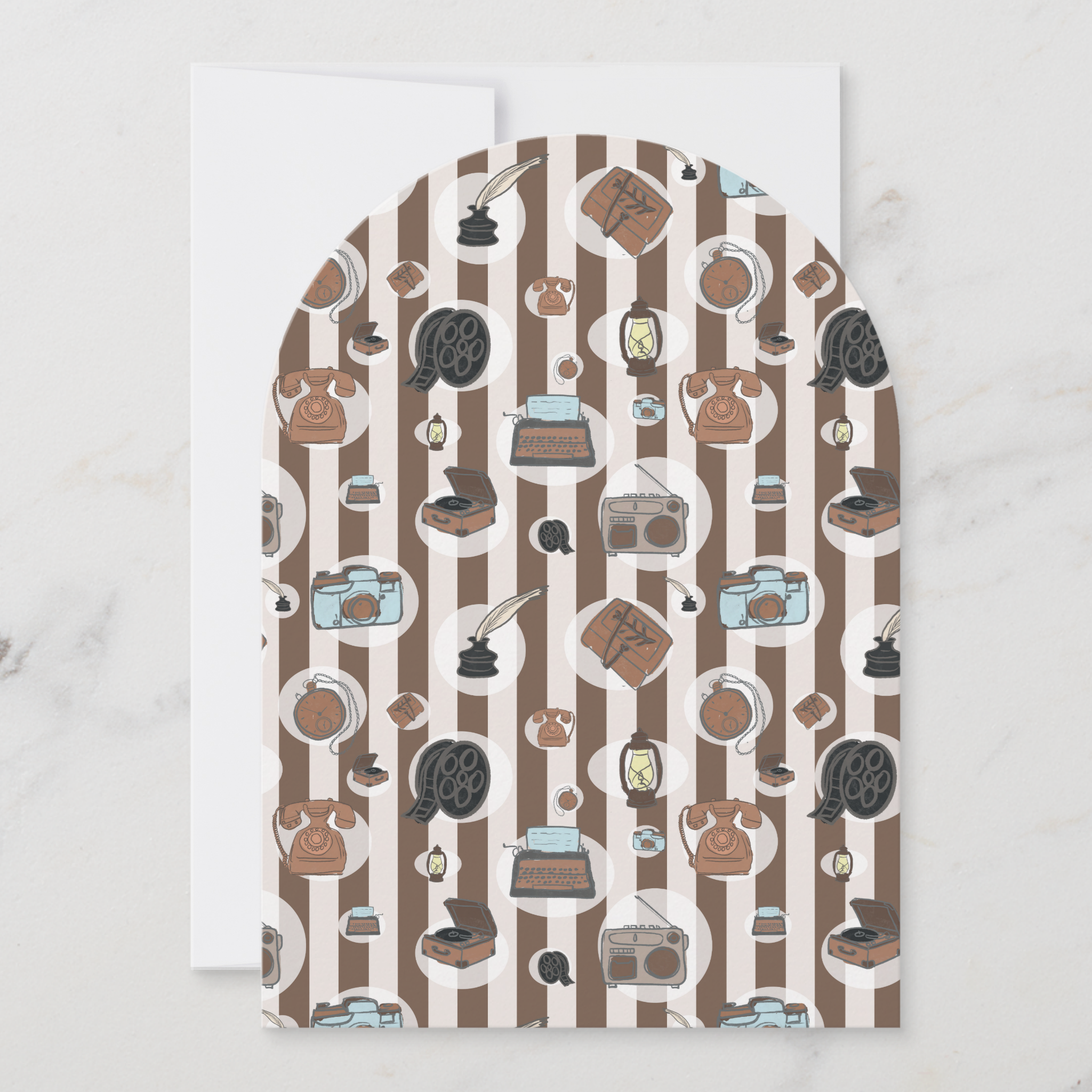 Vintage Greeting Card With Envelope